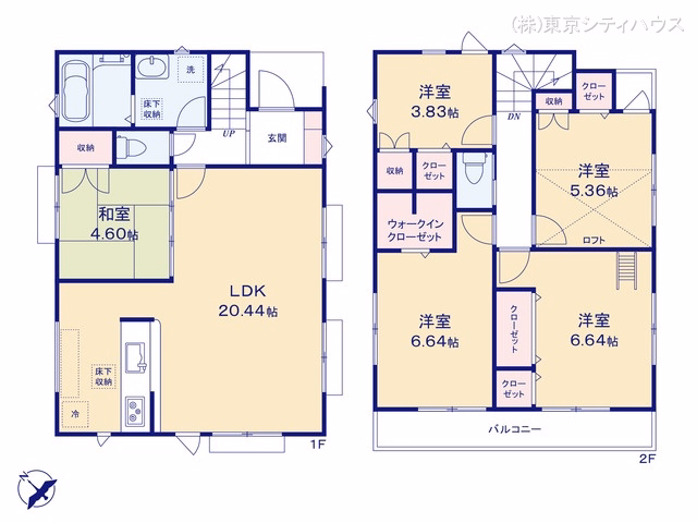 新築戸建て 稲城市坂浜329　7棟 2号棟 間取図