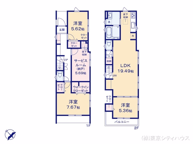 新築戸建て 稲城市坂浜329　7棟 3号棟 間取図