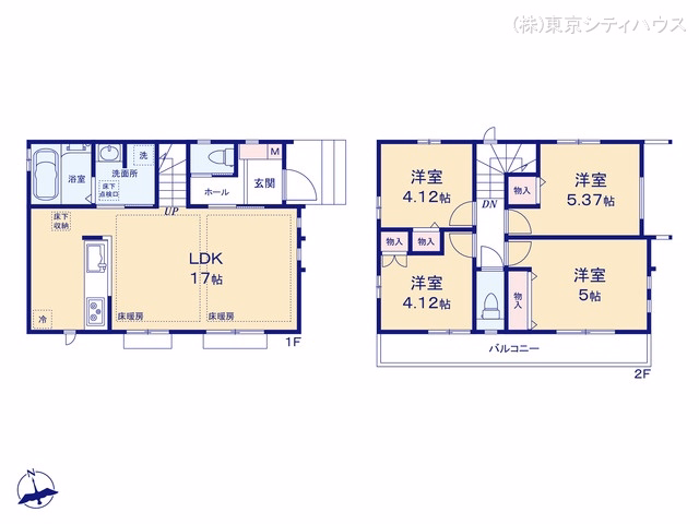 狛江市元和泉3丁目(戸建)C 間取図