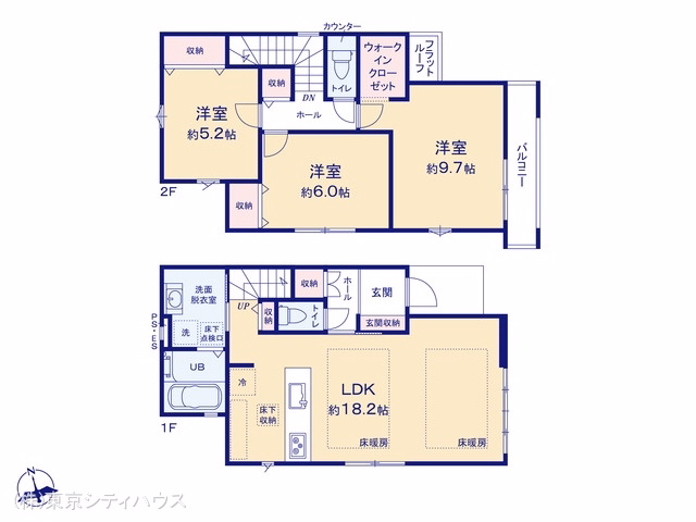 狛江市元和泉1丁目（戸建）02 間取図