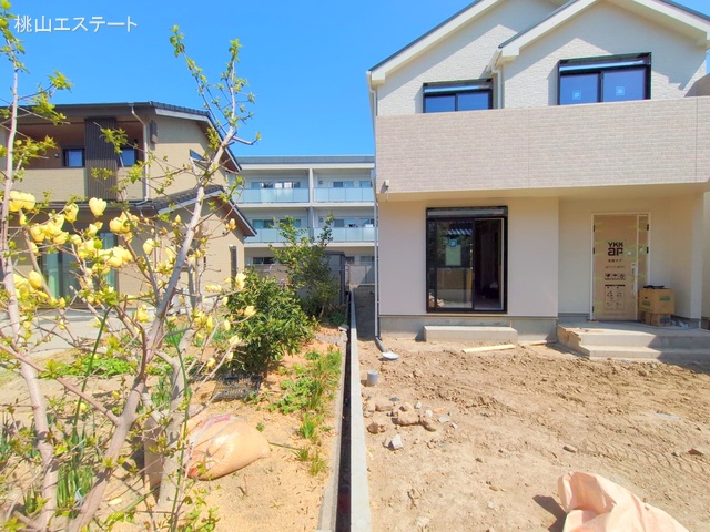 愛知県名古屋市港区東茶屋１丁目の新築戸建て外構写真 2025年4月8日撮影