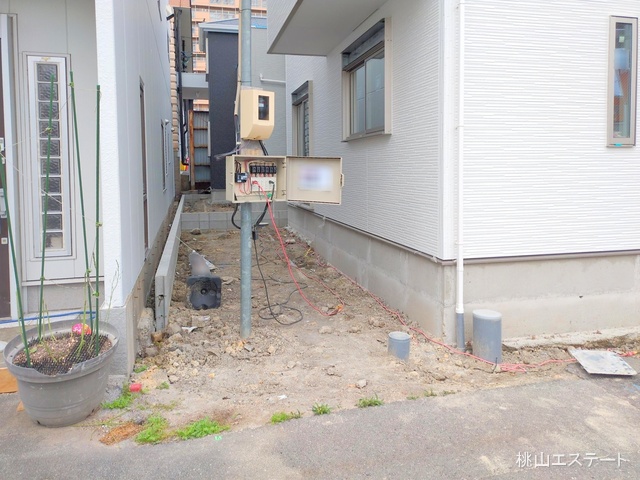 愛知県名古屋市南区六条町4丁目の新築戸建て外構写真 2025年4月24日撮影