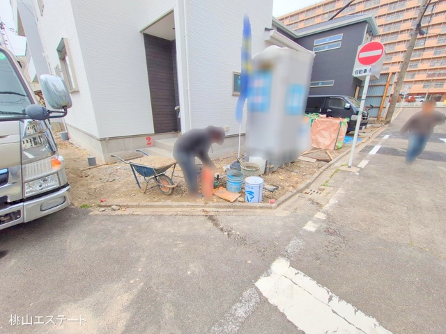 愛知県名古屋市南区六条町4丁目の新築戸建て外構写真 2025年4月24日撮影