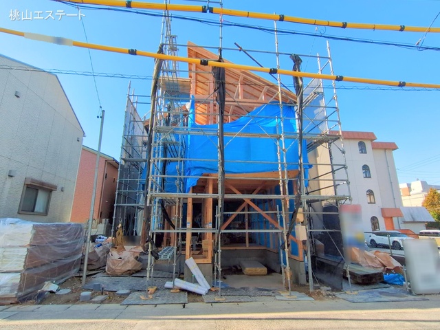 愛知県名古屋市天白区塩釜口２丁目の新築戸建て上棟写真 2025年3月6日撮影