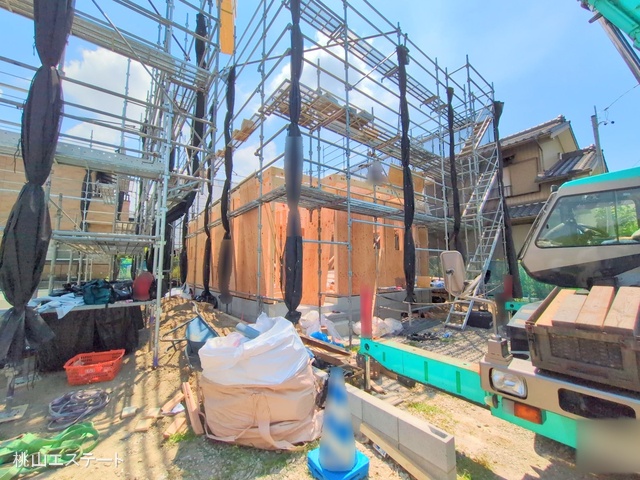 愛知県名古屋市中川区下之一色町字松蔭7丁目の新築戸建て上棟写真 2025年7月24日撮影