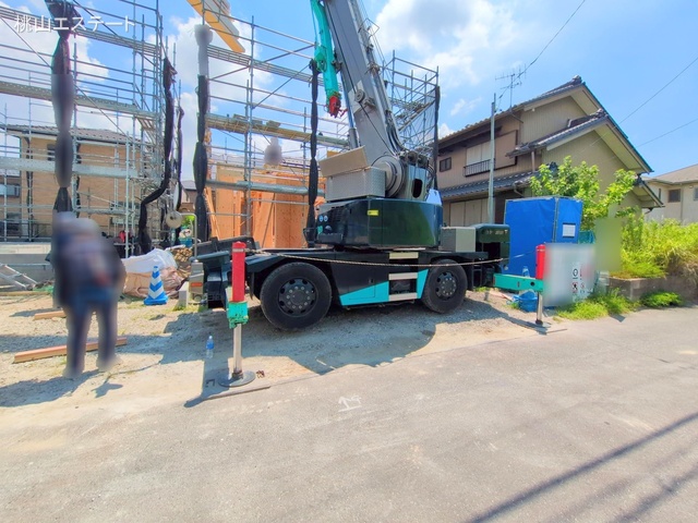 愛知県名古屋市中川区下之一色町字松蔭7丁目の新築戸建て上棟写真 2025年7月24日撮影