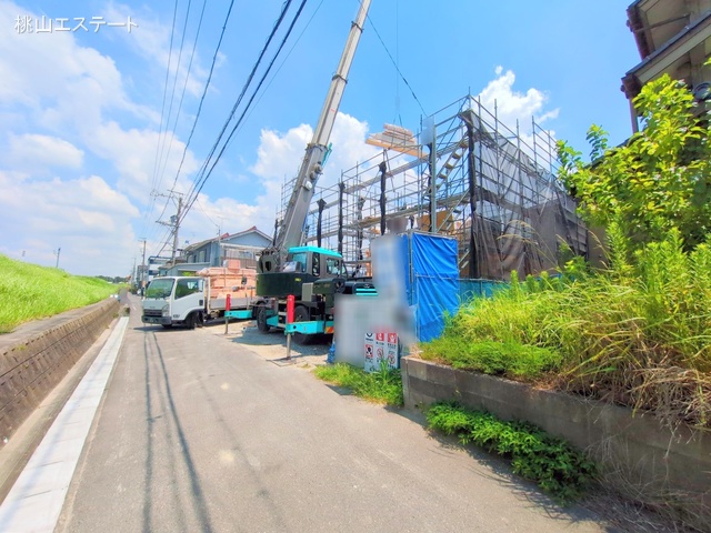愛知県名古屋市中川区下之一色町字松蔭7丁目の新築戸建て上棟写真 2025年7月24日撮影