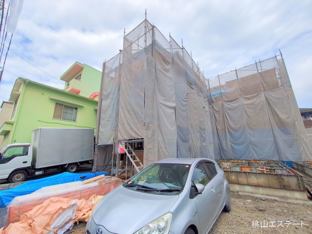愛知県名古屋市中村区宿跡町3丁目の新築戸建て上棟写真 2025年5月21日撮影