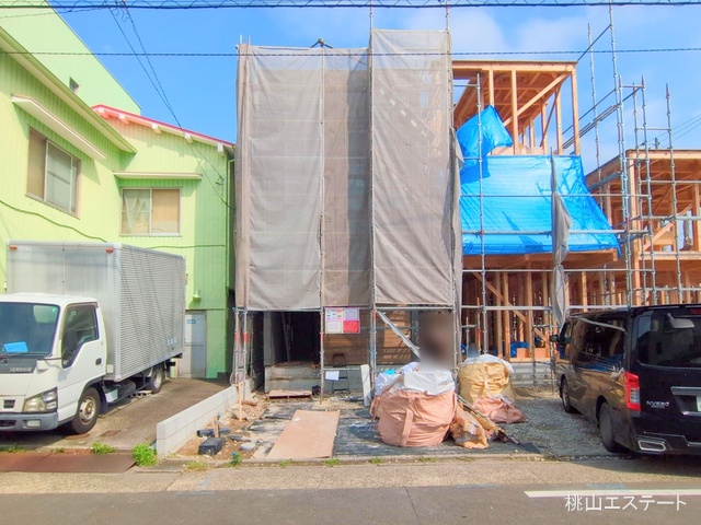 愛知県名古屋市中村区宿跡町3丁目の新築戸建てシート写真 2025年6月12日撮影