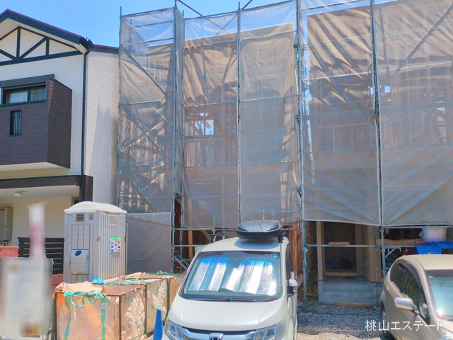 愛知県名古屋市瑞穂区松月町3丁目の新築戸建て上棟写真 2025年6月17日撮影