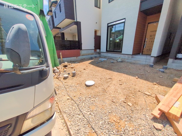 愛知県名古屋市瑞穂区松月町3丁目の新築戸建て外構写真 2025年8月5日撮影