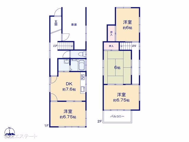 中古戸建て 名古屋市港区惟信町2丁目8-1 間取図