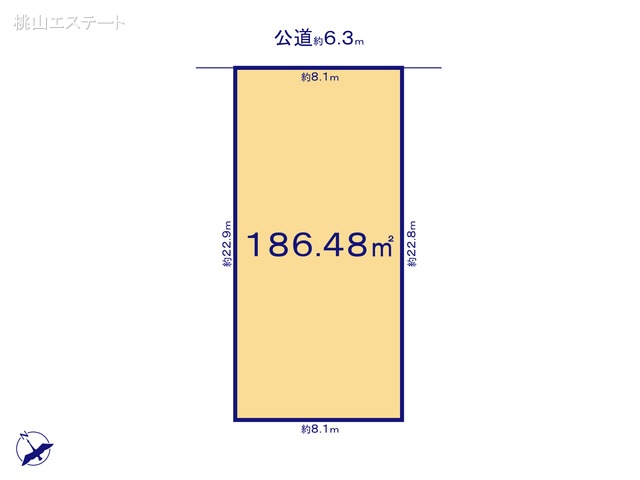 愛知県名古屋市昭和区萩原町４丁目-土地の区画図