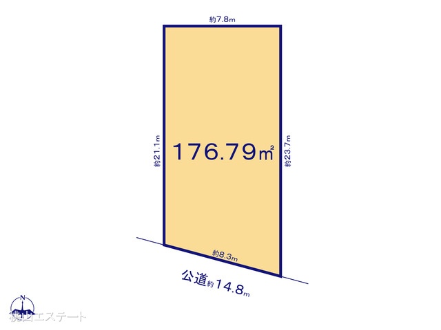 愛知県名古屋市北区大杉1丁目の土地 区画図 ※図面と異なる場合は現況を優先