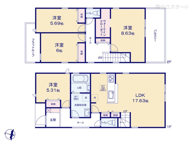 愛知県刈谷市今川町山ノ端の新築戸建て 4LDK間取図 ※図面と異なる場合は現況を優先
