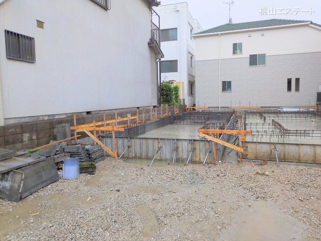 愛知県名古屋市南区観音町3丁目の新築戸建て基礎写真 2025年7月16日撮影