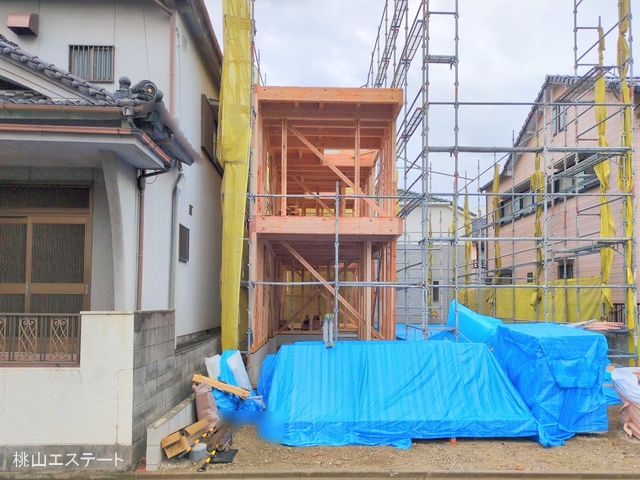 愛知県名古屋市南区観音町3丁目の新築戸建て上棟写真 2025年8月6日撮影