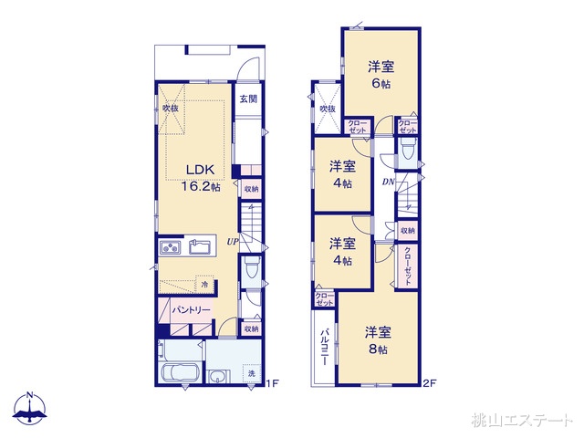 愛知県名古屋市南区観音町3丁目の新築戸建て 4LDK間取図 ※図面と異なる場合は現況を優先
