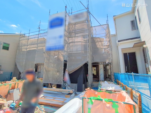 愛知県名古屋市緑区鳴丘1丁目の新築戸建てシート写真 2025年8月7日撮影