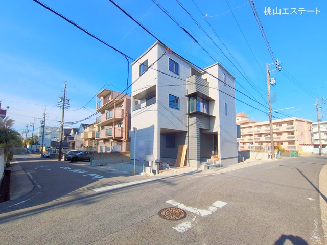 愛知県名古屋市名東区社が丘３丁目の新築戸建て外構写真 2025年12月10日撮影