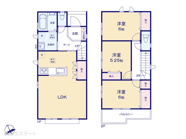 愛知県刈谷市沖野町１丁目の新築戸建て 3LDK間取図 ※図面と異なる場合は現況を優先