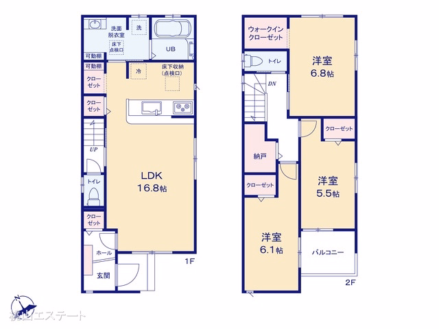 愛知県刈谷市松栄町３丁目の新築戸建て 3LDK間取図 ※図面と異なる場合は現況を優先