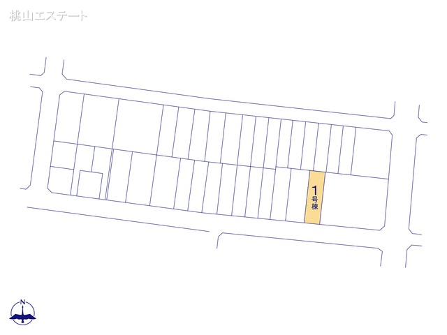 愛知県名古屋市港区大西２丁目の新築戸建て全体区画図 ※図面と異なる場合は現況を優先