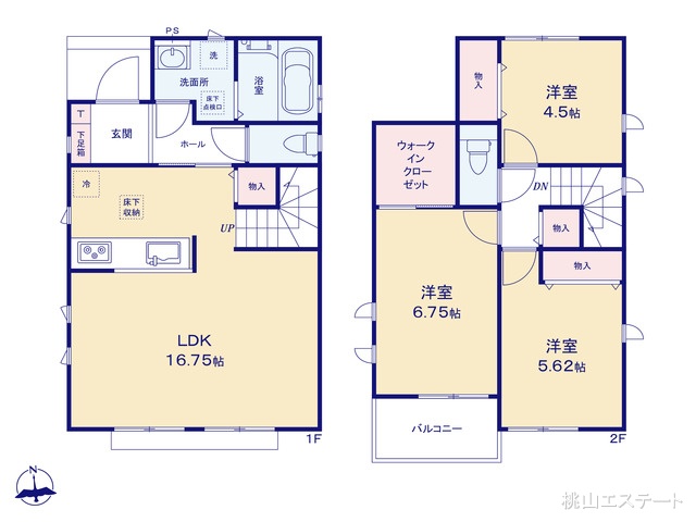 愛知県名古屋市守山区川村町の新築戸建て 3LDK間取図 ※図面と異なる場合は現況を優先