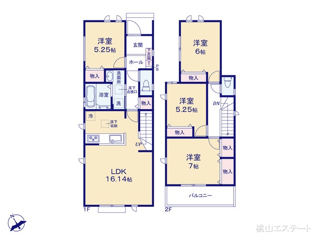 愛知県刈谷市築地町2丁目の新築戸建て 4LDK間取図 ※図面と異なる場合は現況を優先