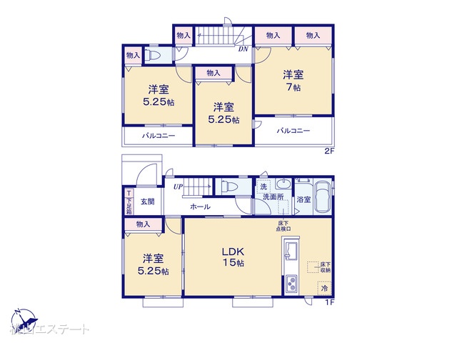 愛知県刈谷市築地町２丁目の新築戸建て 4LDK間取図 ※図面と異なる場合は現況を優先