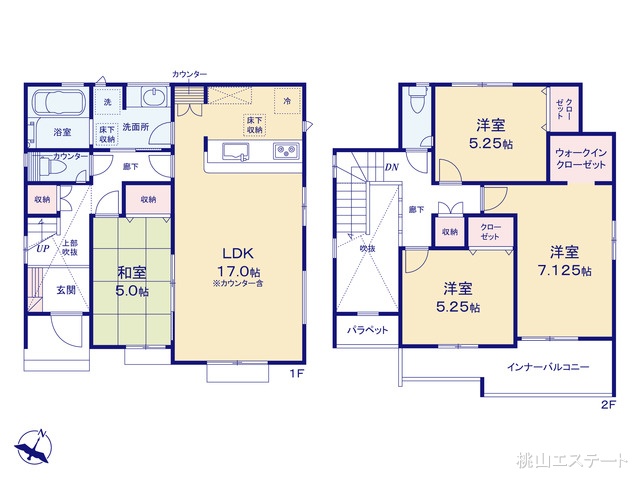 愛知県豊明市二村台7丁目の新築戸建て 4LDK間取図 ※図面と異なる場合は現況を優先
