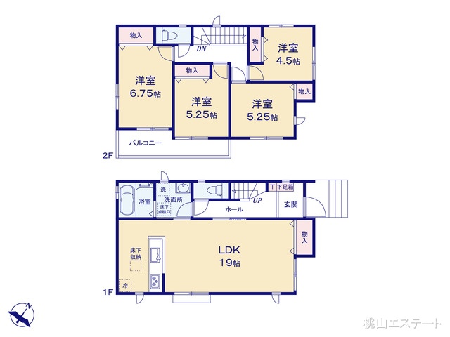 愛知県名古屋市天白区島田４丁目の新築戸建て 4LDK間取図 ※図面と異なる場合は現況を優先