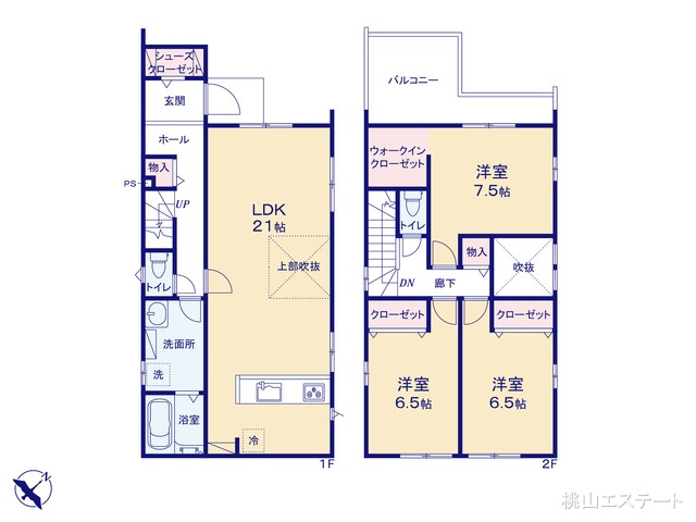 愛知県刈谷市井ケ谷町青木の新築戸建て 3LDK間取図 ※図面と異なる場合は現況を優先