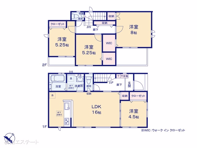 名古屋市天白区平針南2丁目(戸建)01 間取図