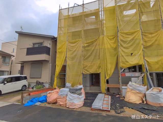 愛知県名古屋市北区山田４丁目の新築戸建てシート写真 2026年6月14日撮影
