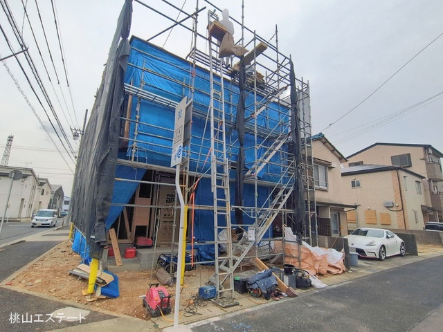 愛知県名古屋市北区六が池町の新築戸建て上棟写真 2026年2月23日撮影