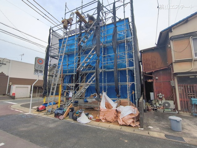 愛知県名古屋市北区六が池町の新築戸建て上棟写真 2026年2月23日撮影