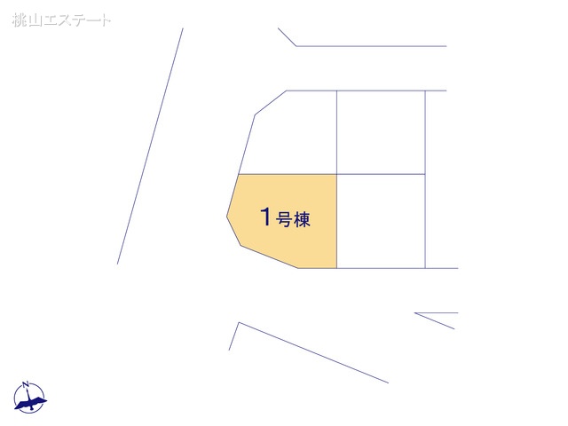 愛知県名古屋市昭和区折戸町3丁目の新築戸建て全体区画図 ※図面と異なる場合は現況を優先