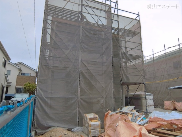 愛知県名古屋市名東区猪子石2丁目の新築戸建てシート写真 2026年5月27日撮影