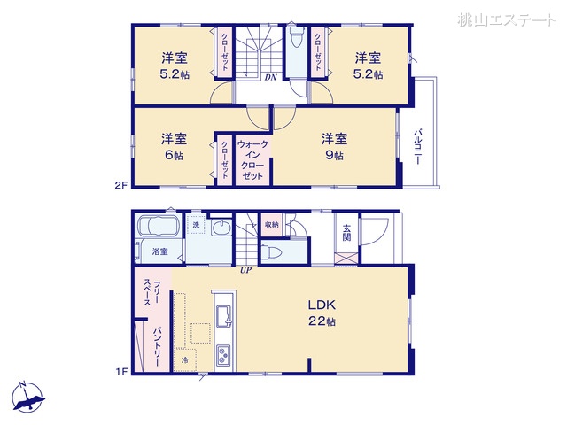 愛知県名古屋市天白区土原１丁目の新築戸建て 4LDK間取図 ※図面と異なる場合は現況を優先