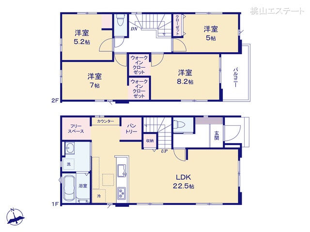 愛知県名古屋市天白区土原１丁目の新築戸建て 4LDK間取図 ※図面と異なる場合は現況を優先