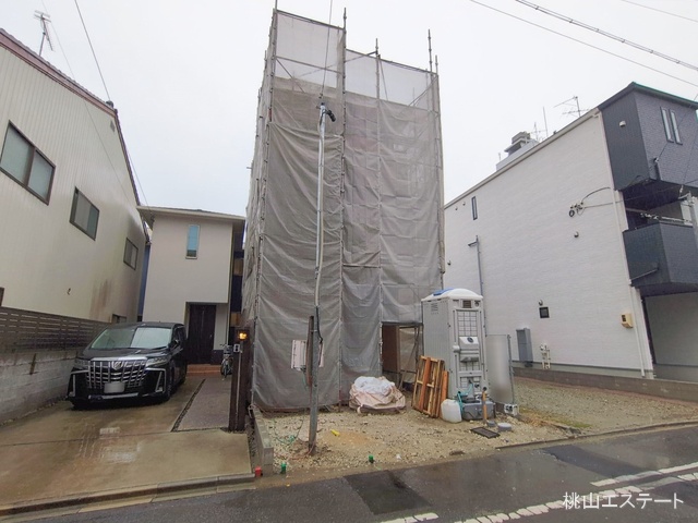 愛知県名古屋市北区大杉町7丁目の新築戸建て上棟写真 2026年2月24日撮影