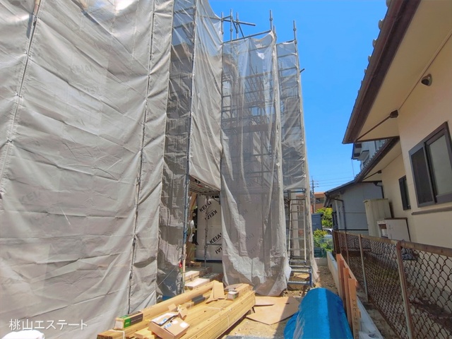 愛知県名古屋市名東区平和が丘２丁目の新築戸建てシート写真 2026年4月27日撮影