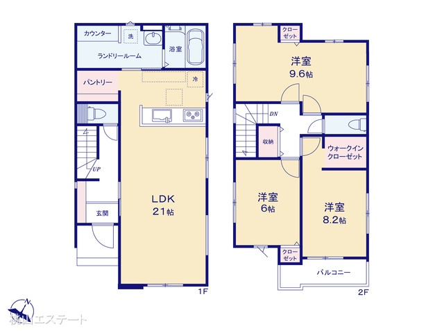 愛知県名古屋市名東区平和が丘２丁目の新築戸建て 3LDK間取図 ※図面と異なる場合は現況を優先
