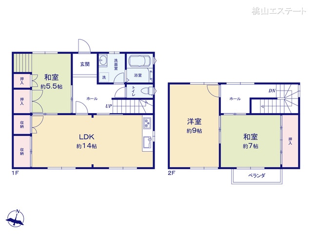 愛知県名古屋市南区三条２丁目の中古戸建て 3LDK間取図 ※図面と異なる場合は現況を優先