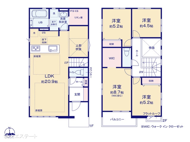 愛知県名古屋市中村区諏訪町２丁目の新築戸建て 4LDK間取図 ※図面と異なる場合は現況を優先