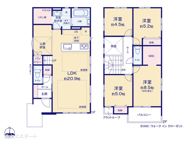愛知県名古屋市中村区諏訪町2丁目の新築戸建て 4LDK間取図 ※図面と異なる場合は現況を優先