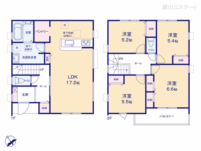 愛知県刈谷市井ケ谷町井田の新築戸建て 4LDK間取図 ※図面と異なる場合は現況を優先
