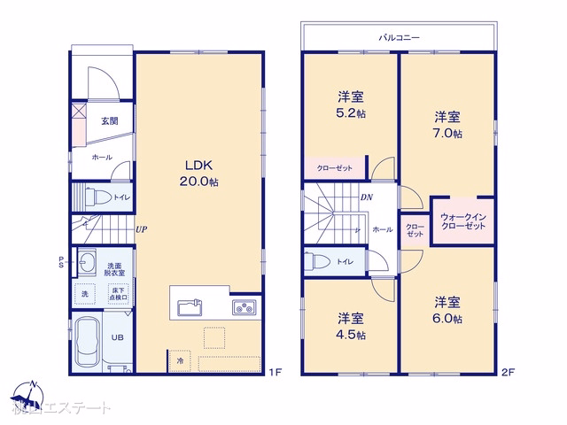 愛知県名古屋市瑞穂区白砂町3丁目の新築戸建て 4LDK間取図 ※図面と異なる場合は現況を優先