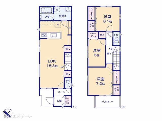 愛知郡東郷町御岳2丁目(戸建)01 間取図